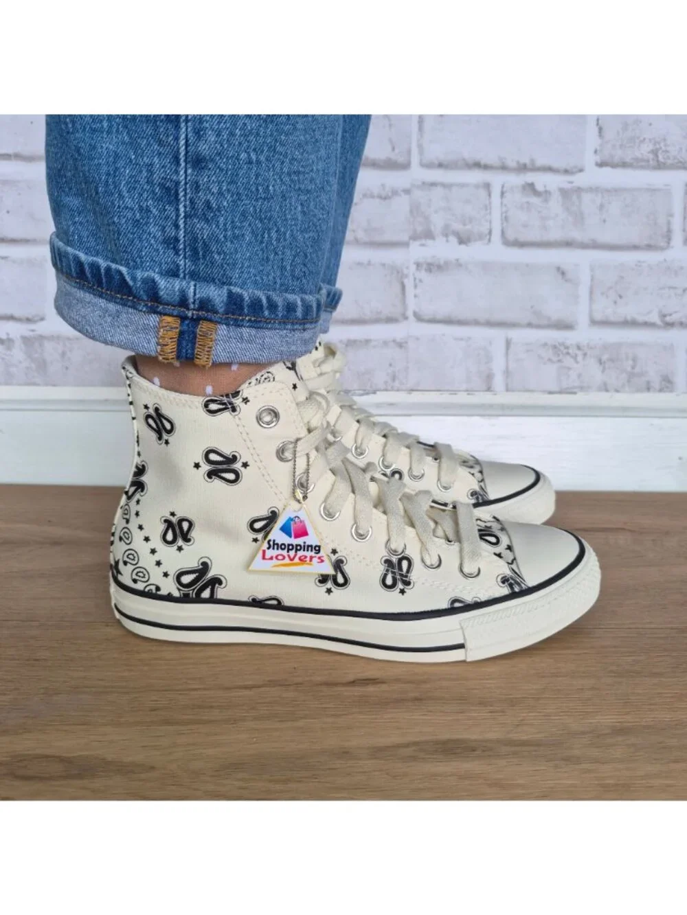 ⭐Converse Chuck Taylor High Paisley Sz 6.5 Men's shoes Sneaker Black A15810F